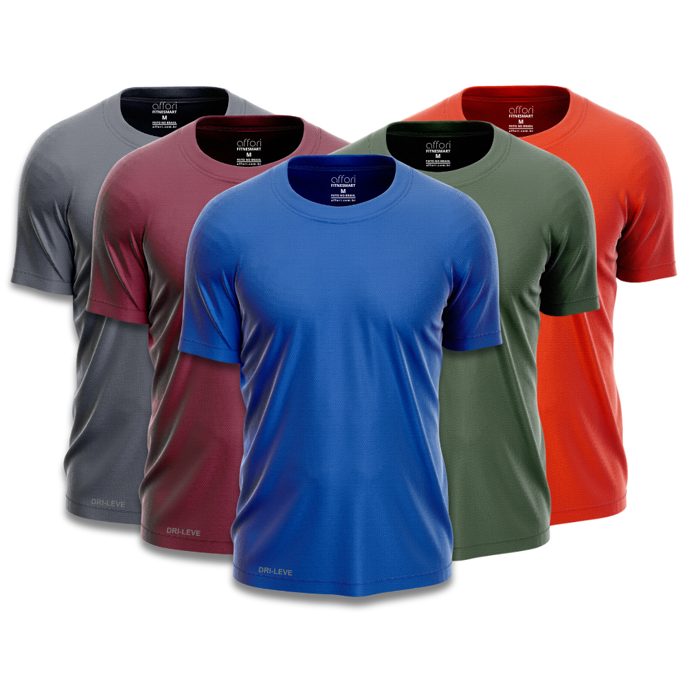 5er-Set Dry Fit T-Shirts für Herren fürs Fitnessstudio – Anti-Schweiß - KONIGFIT