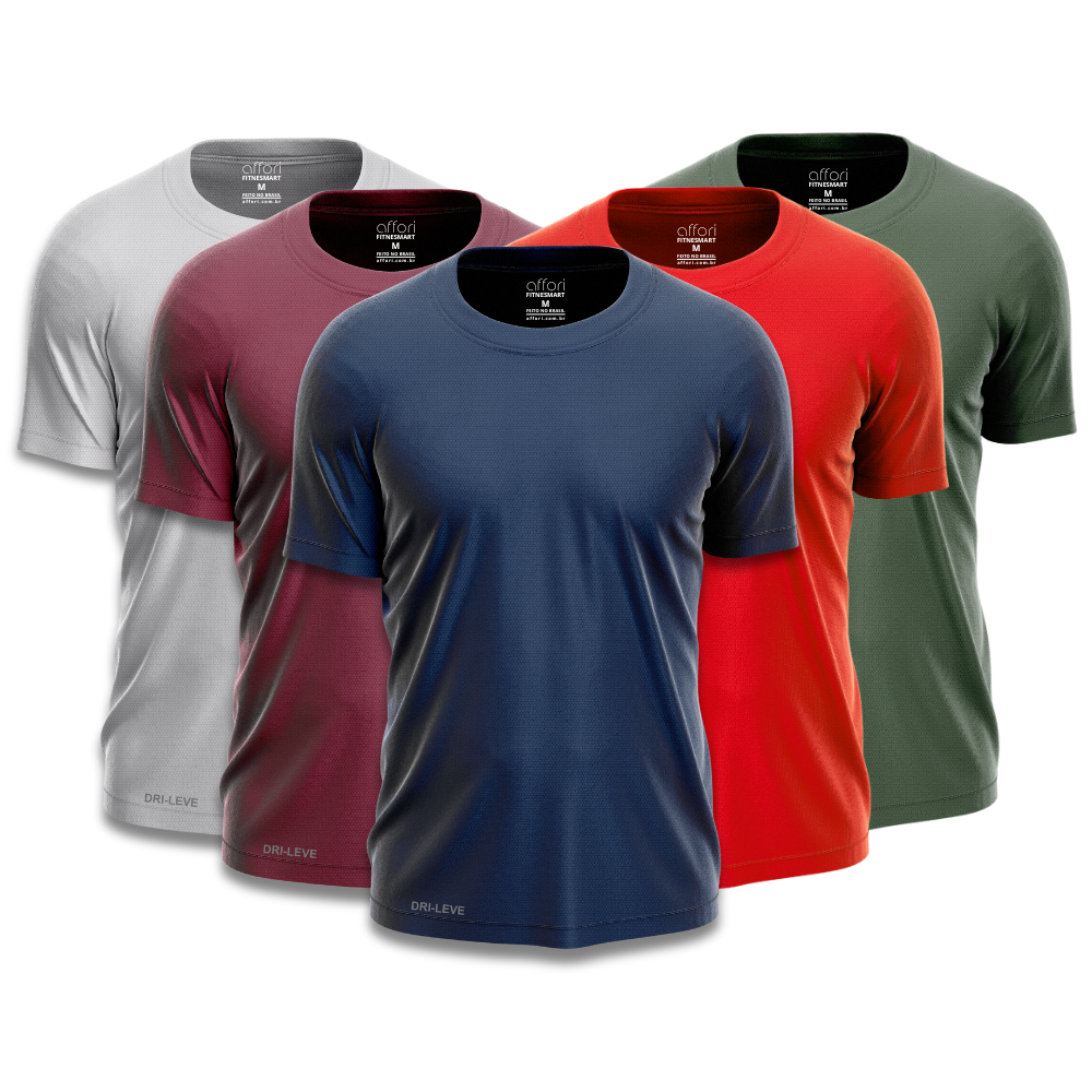 5er-Set Dry Fit T-Shirts für Herren fürs Fitnessstudio – Anti-Schweiß - KONIGFIT