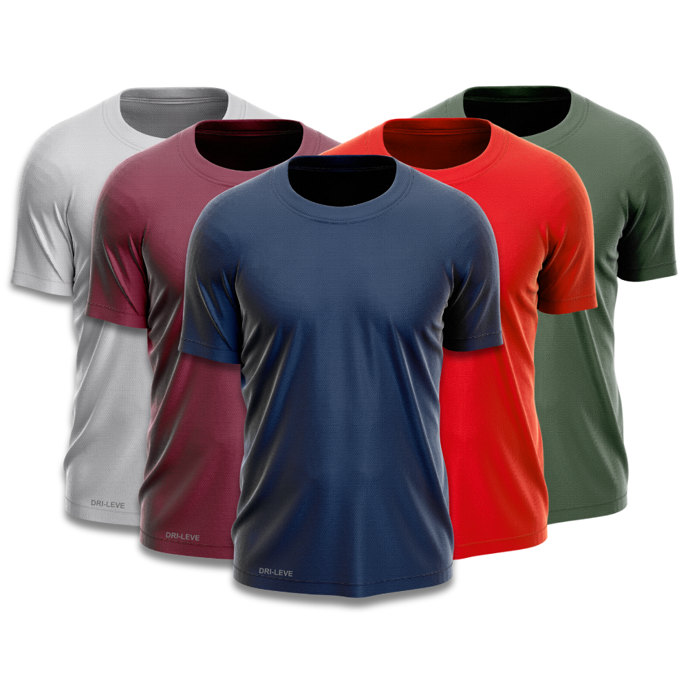 5er-Set Technologische T-Shirts für Herren - KONIGFIT