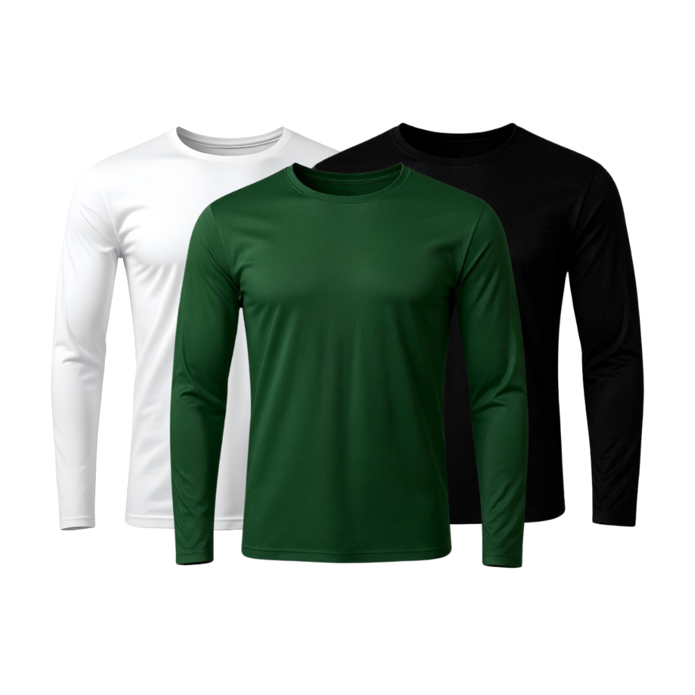 3er-Set Technologische Langarm-T-Shirts - ThermoShirt - KONIGFIT
