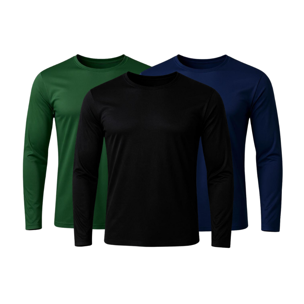 3er-Set Technologische Langarm-T-Shirts - ThermoShirt - KONIGFIT