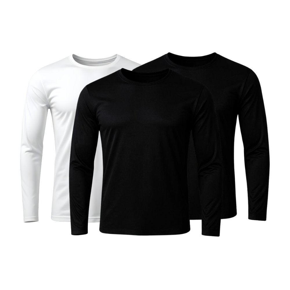 3er-Set Technologische Langarm-T-Shirts - ThermoShirt - KONIGFIT