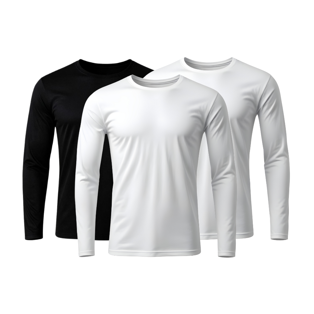 3er-Set Technologische Langarm-T-Shirts - ThermoShirt - KONIGFIT