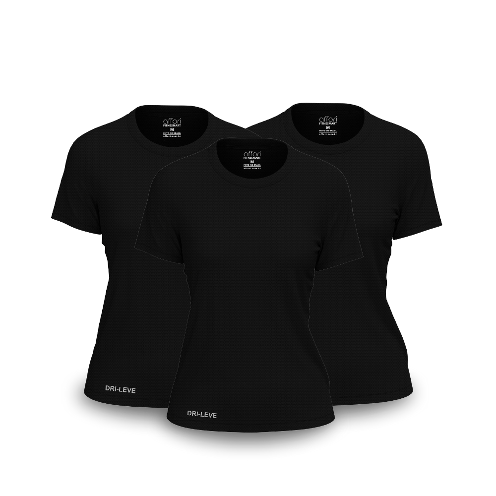 3er-Set Dry Fit T-Shirts für Damen fürs Fitnessstudio – Anti-Schweiß - KONIGFIT