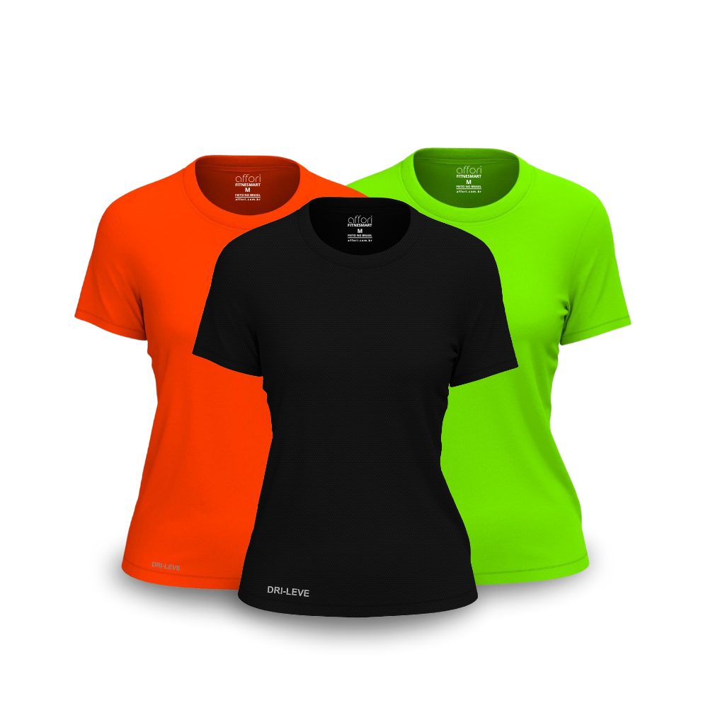 3er-Set Dry Fit T-Shirts für Damen fürs Fitnessstudio – Anti-Schweiß - KONIGFIT