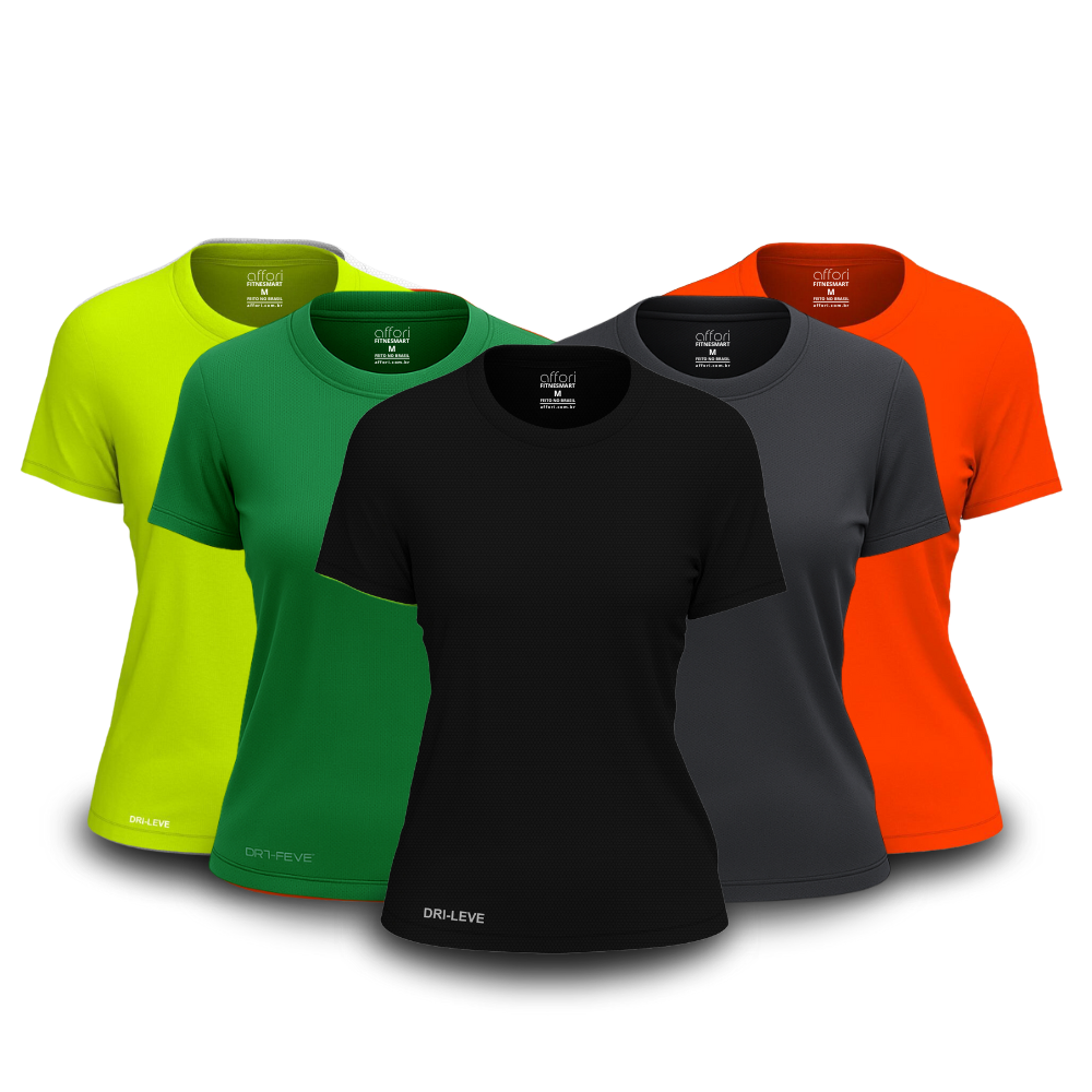 5er-Set Dry Fit T-Shirts für Damen für das Fitnessstudio – Anti-Schweiß - KONIGFIT