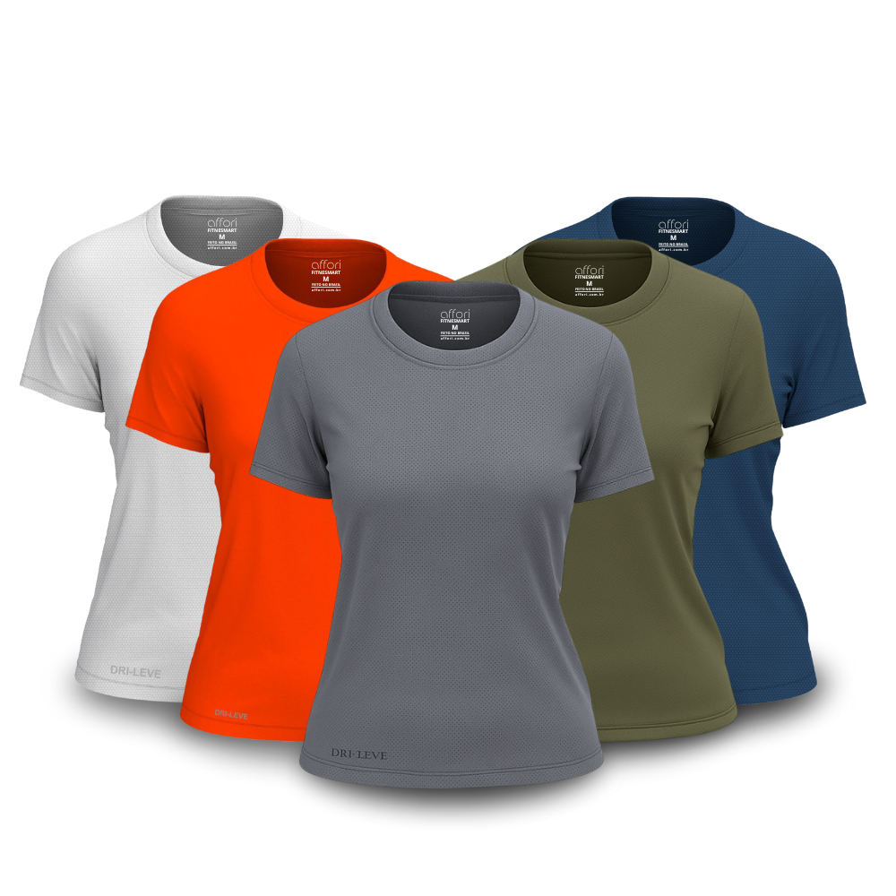 5er-Set Dry Fit T-Shirts für Damen für das Fitnessstudio – Anti-Schweiß - KONIGFIT