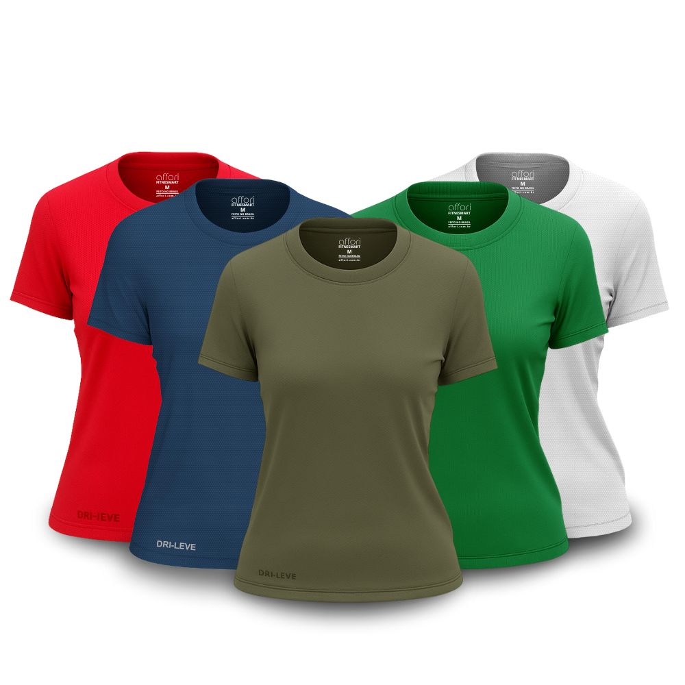 5er-Set Dry Fit T-Shirts für Damen für das Fitnessstudio – Anti-Schweiß - KONIGFIT