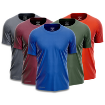 5er-Set Dry Fit T-Shirts für Herren fürs Fitnessstudio – Anti-Schweiß - KONIGFIT