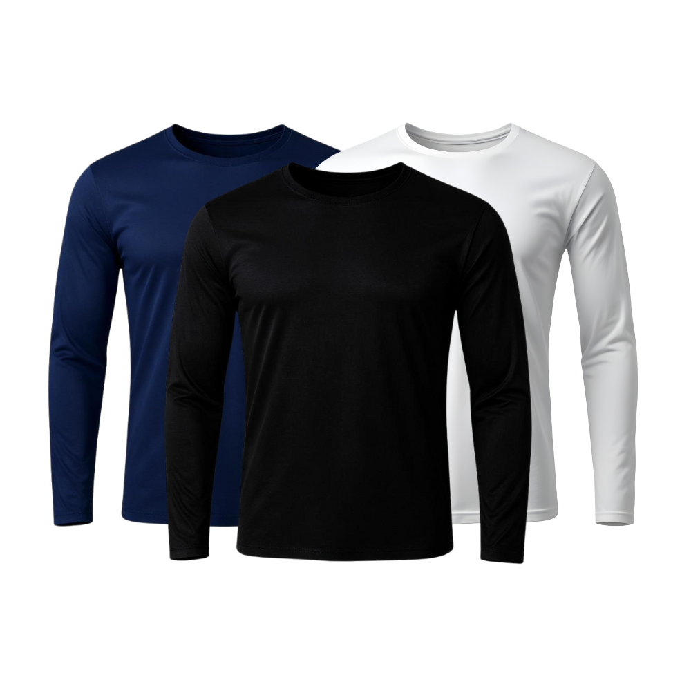 3er-Set Technologische Langarm-T-Shirts - ThermoShirt - KONIGFIT