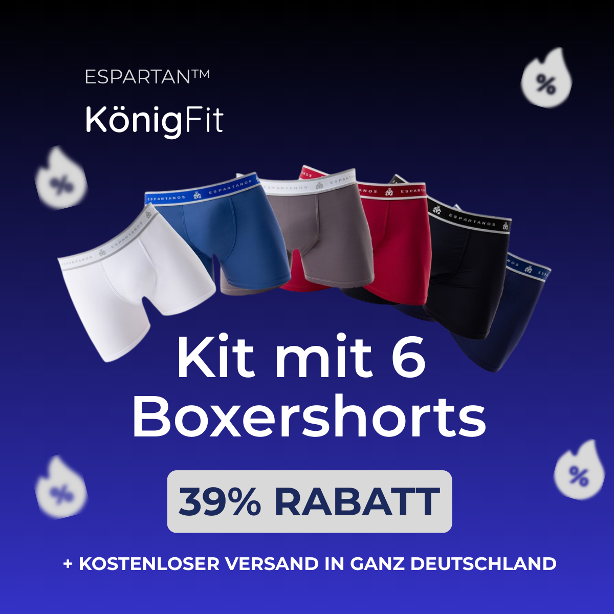 6er-Set Espartan™ Technologische Boxershorts – Mikrofaser - KONIGFIT