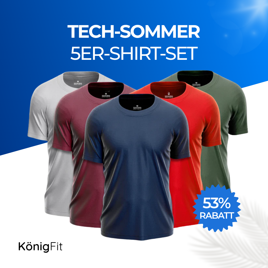 5er-Set Technologische T-Shirts für Herren - KONIGFIT