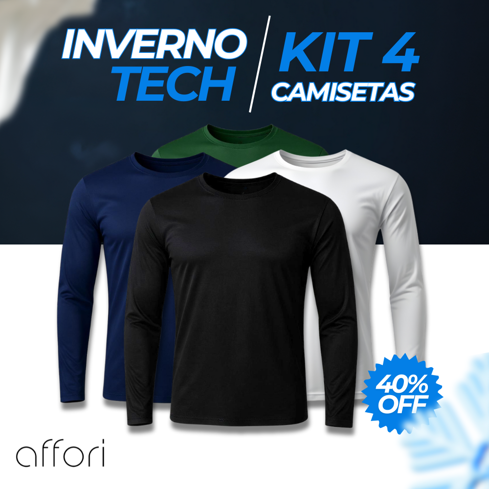 Set mit 4 Langarm-T-Shirts mit Technologie – Winteraktion - KONIGFIT