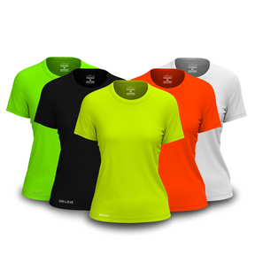 5er-Set Dry Fit T-Shirts für Damen für das Fitnessstudio – Anti-Schweiß - KONIGFIT
