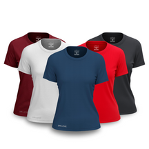 5er-Set Dry Fit T-Shirts für Damen für das Fitnessstudio – Anti-Schweiß - KONIGFIT