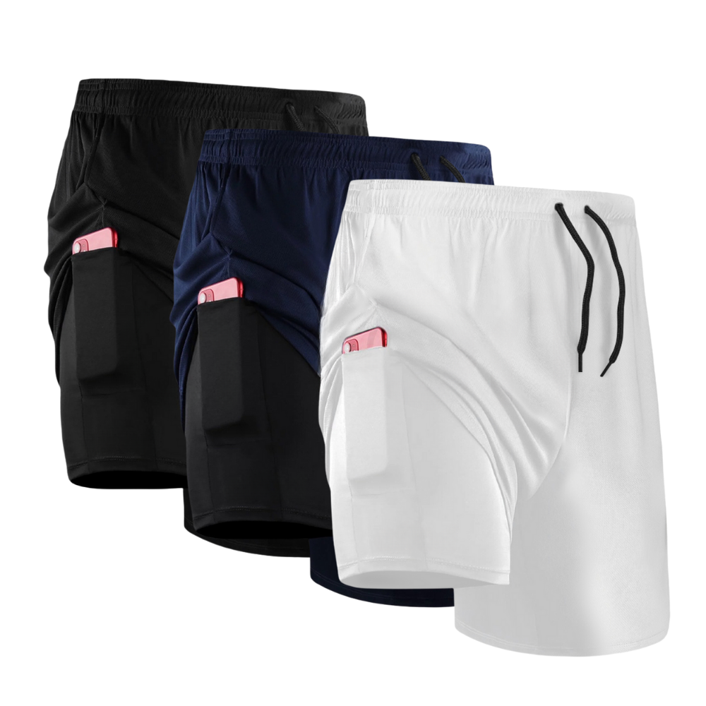 Kaufen Sie 2 und erhalten Sie 3 – 2-in-1-Kompressionsshorts - KONIGFIT
