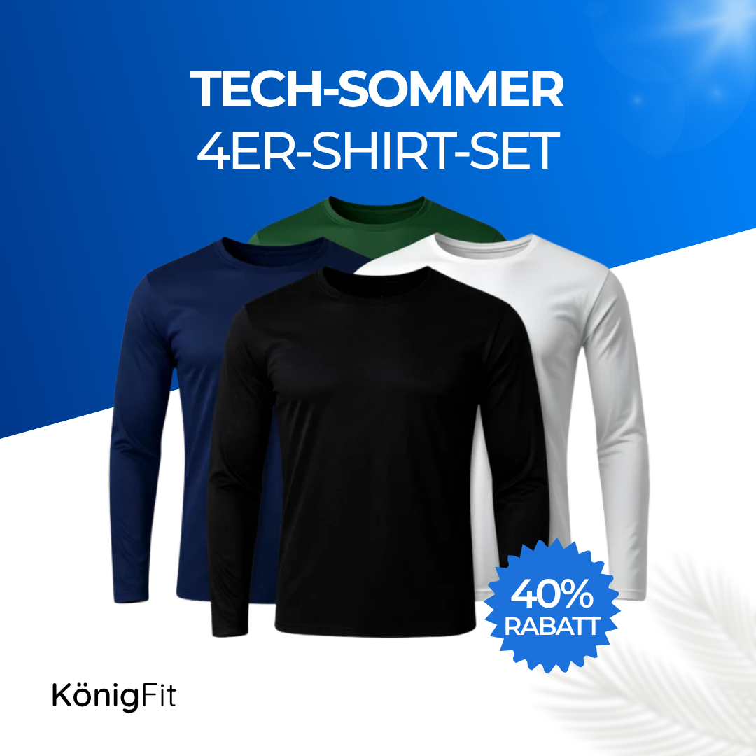 Set mit 4 Langarm-T-Shirts mit Technologie – Jubiläumsaktion - KONIGFIT