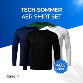 Set mit 4 Langarm-T-Shirts mit Technologie – Jubiläumsaktion - KONIGFIT